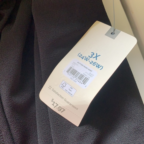 Terra Sky Shin Length Black Skirt - Picture 2 of 5